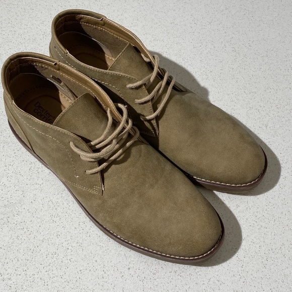 New Mens Suede Beige Dress Shoes with laces, comfort insoles size 12 - Picture 13 of 13